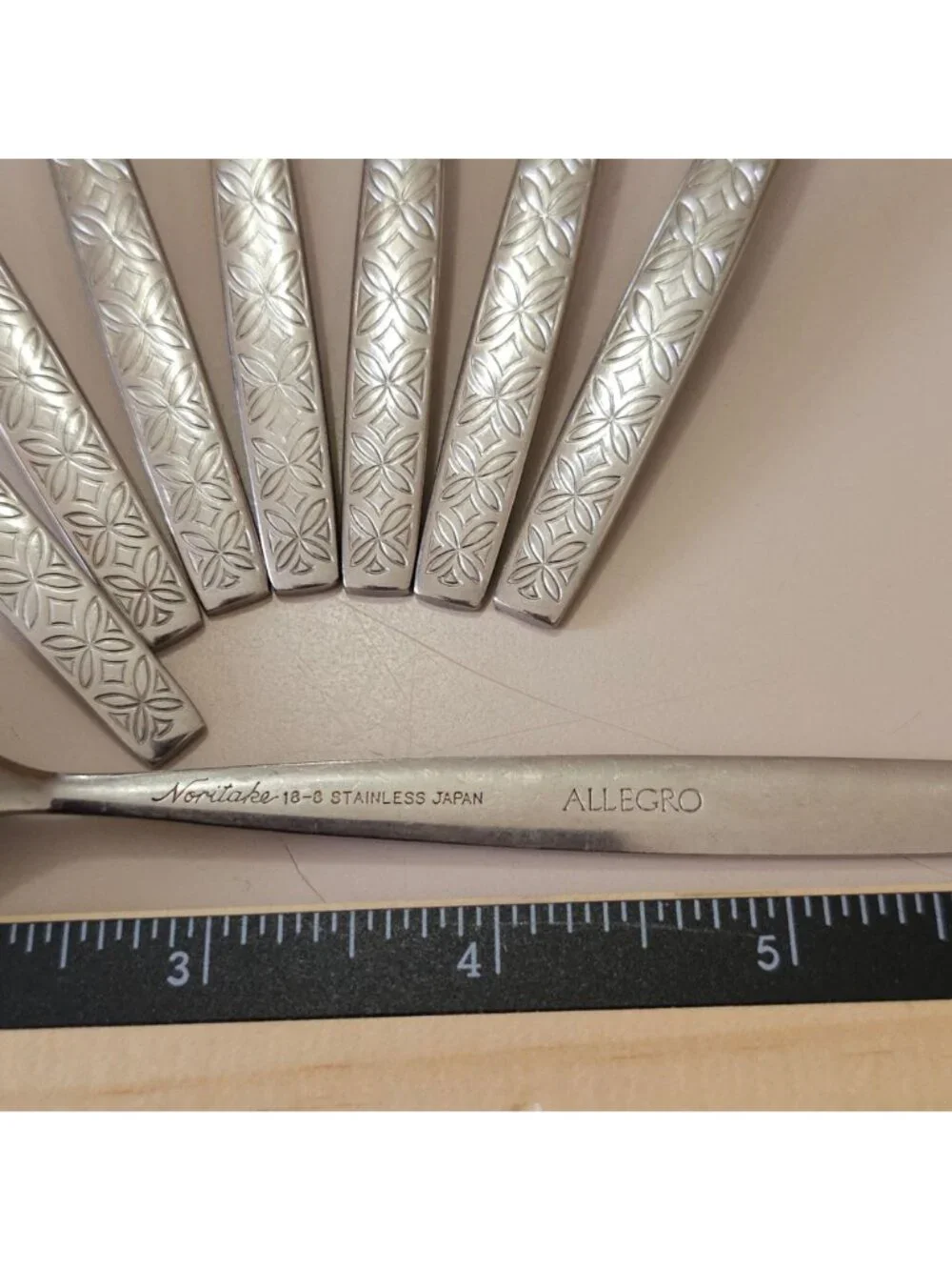 4 Noritake Allegro Teaspoon Spoons 6